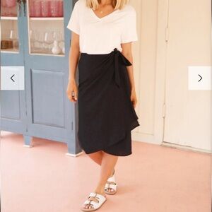 Able opal wrap midi skirt